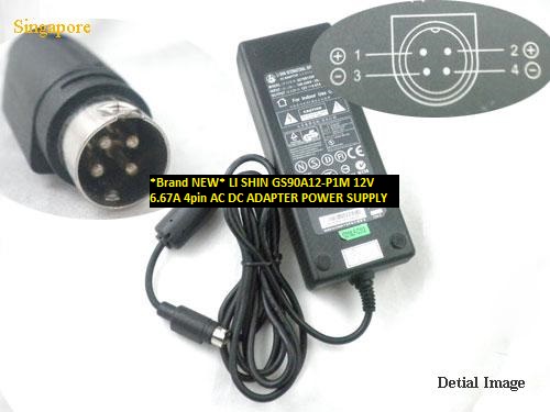 *Brand NEW* 12V 6.67A LI SHIN GS90A12-P1M 4pin AC DC ADAPTER POWER SUPPLY